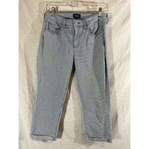 NYDJ Women’s Size 8 Striped Jean Capris Rolled Cuff
